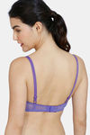 Zivame Beautiful Basics Padded Non Wired 3/4th Coverage T-Shirt Bra - Purple Corallites — thumbnail 2